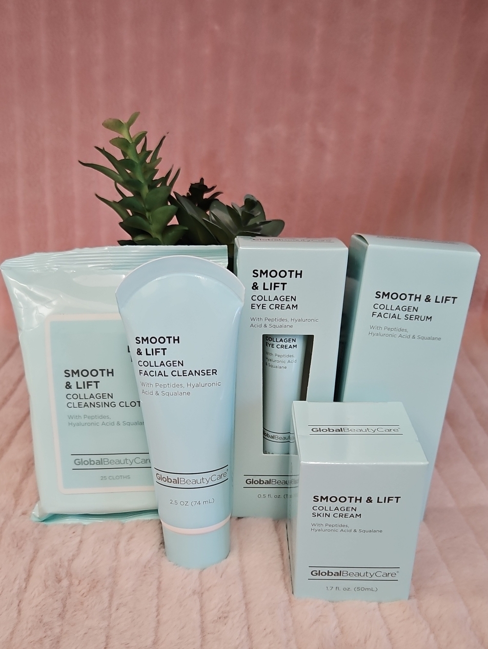 Global Beauty Care Smooth & Lift Collagen w/Peptides Hyaluronic & Squalane 5-PC
